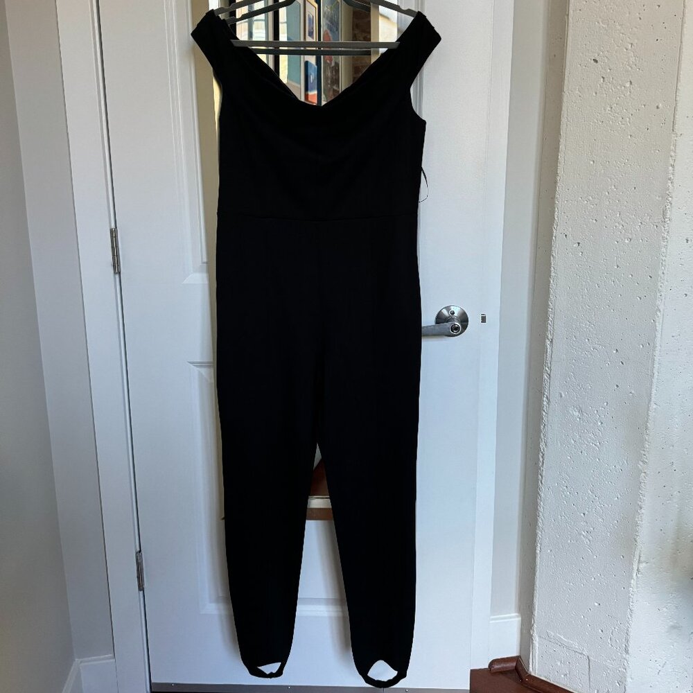 NWT Reformation Ryder Knit Jumpsuit, Black, XL